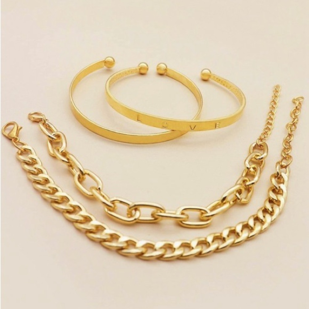 Gold Love  Bracelet Stack (7126) - Picture 4 of 4